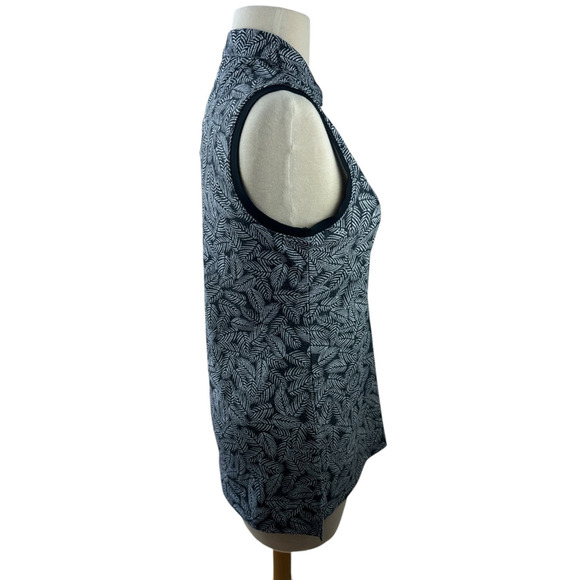 Peter Millar Banded Button Plaquet Palm Print Sleeveless Golf Polo Small *LOGO - Picture 6 of 11